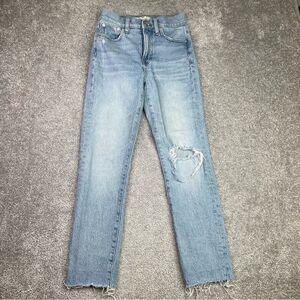 Madewell The Perfect Vintage Jean Women's 23 Blue Straight High Rise Light Wash